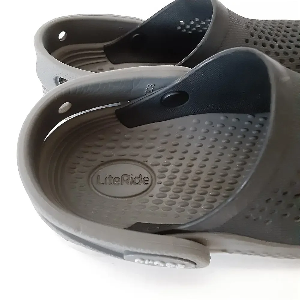 Crocs Literide 360 Clogs Kids 9 Black Slip On Water Shoes Comfort Summer Boys